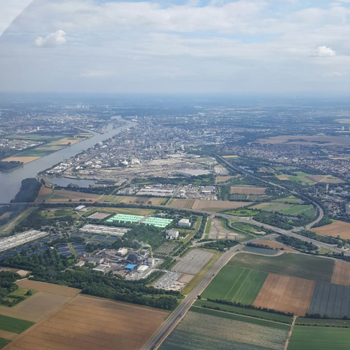 Rheinebene/BASF Luftaufnahme © Sabine Bechtel